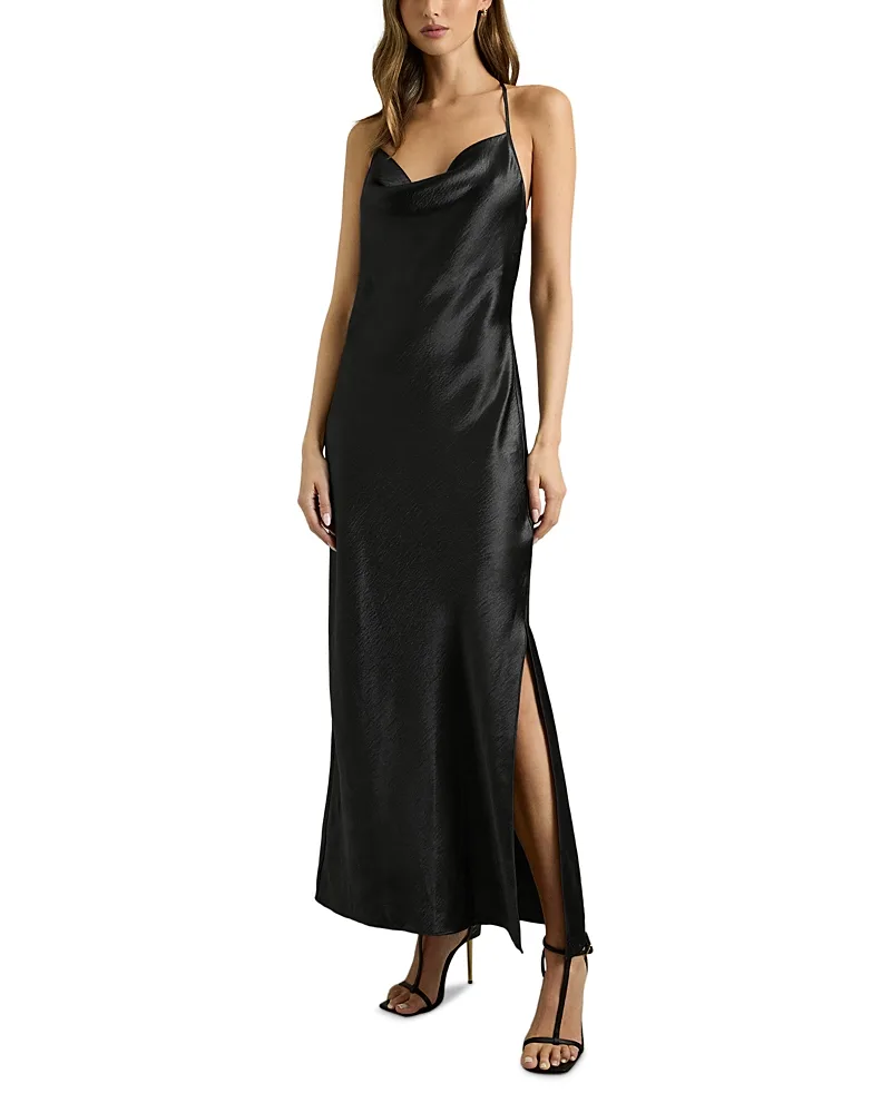 Hammered Satin Slip Dress by Reiss