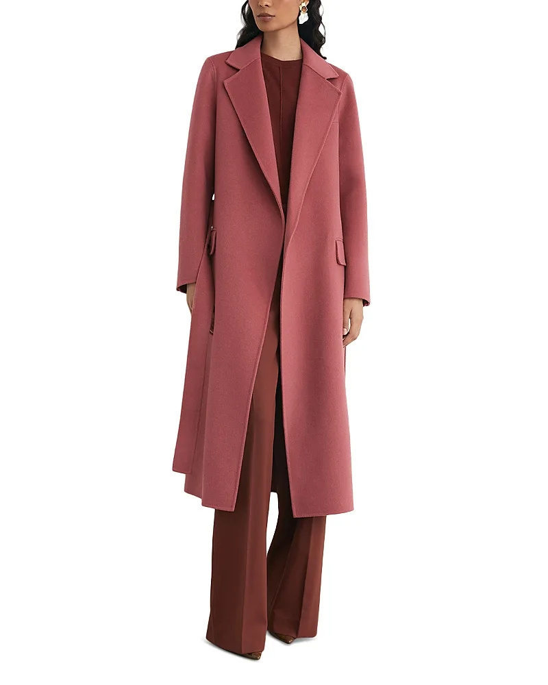 Wool Blend Long Coat by Reiss
