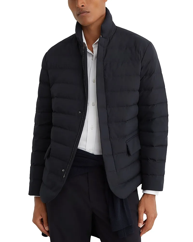 Abley Quilted Down Jacket by Reiss