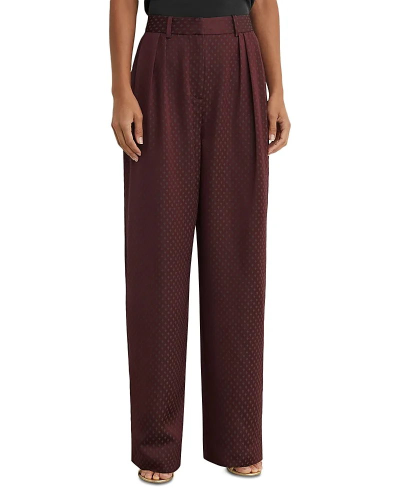 Tilly Jacquard Wide Leg Pants by Reiss