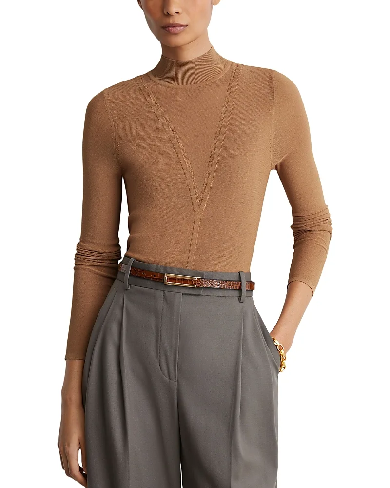 Sheer Inset Knit Top by Reiss