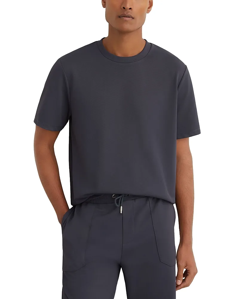 Day Stretch Twill Crewneck T-Shirt by Reiss