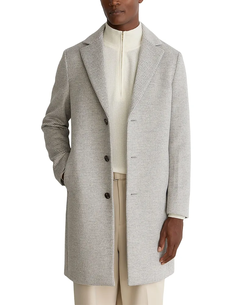 Dawn Single Breasted Puppytooth Check Overcoat by Reiss