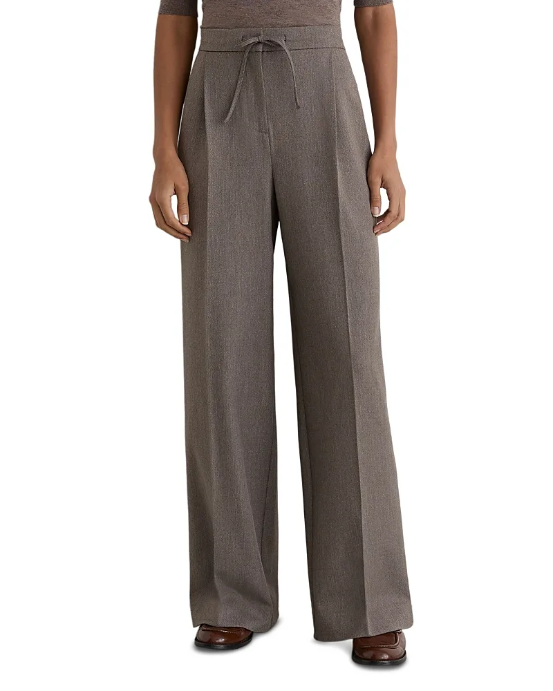 Elowen Drawstring Waist Wide Leg Trousers by Reiss
