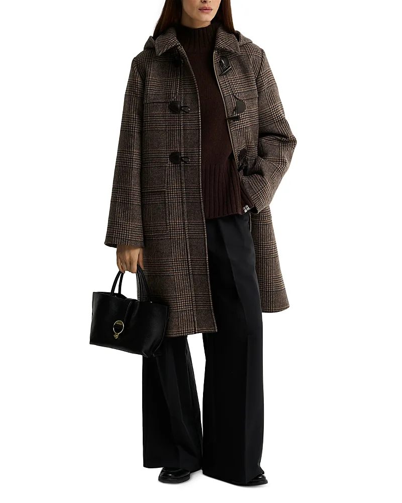 Melody Check Wool Duffle Coat by Barbour