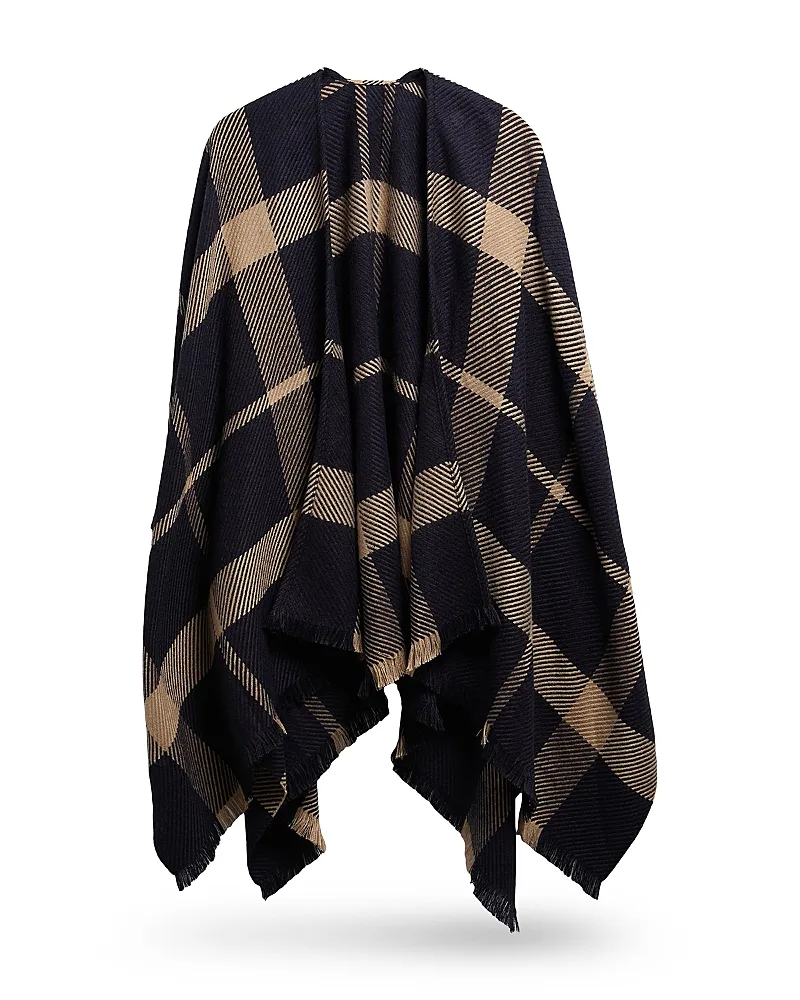 Isabelle Fringed Tartan Serape by Barbour
