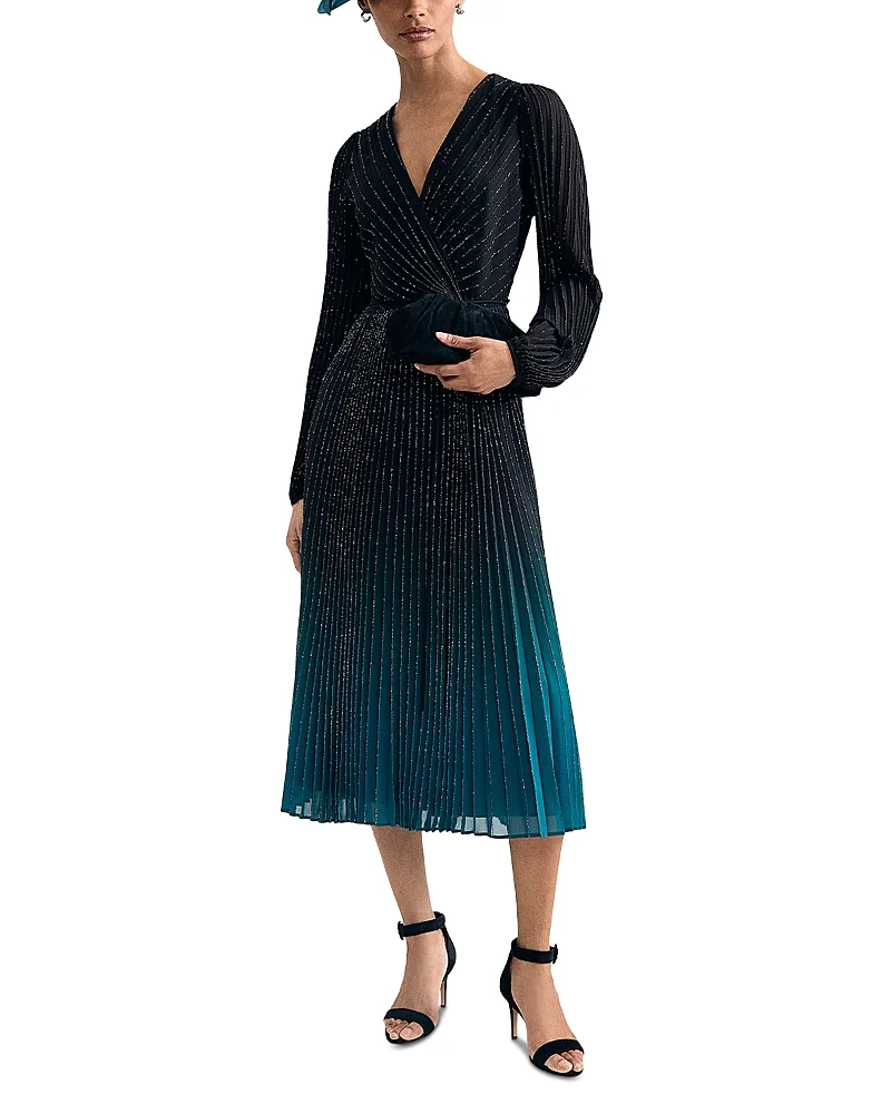 Simara Pleated Midi Dress by Phase Eight