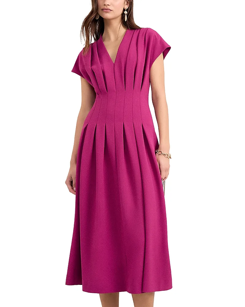 Hannah Pleated Midi Dress by Phase Eight