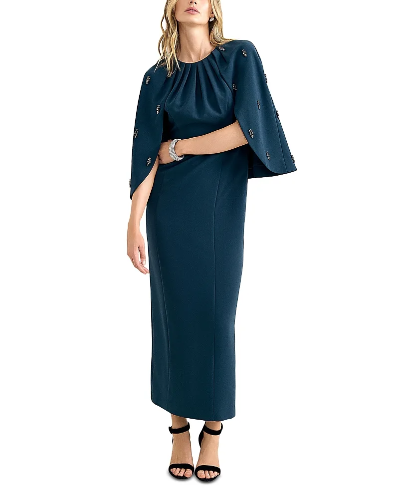 Michelle Jewelled Cape Maxi Dress by Phase Eight