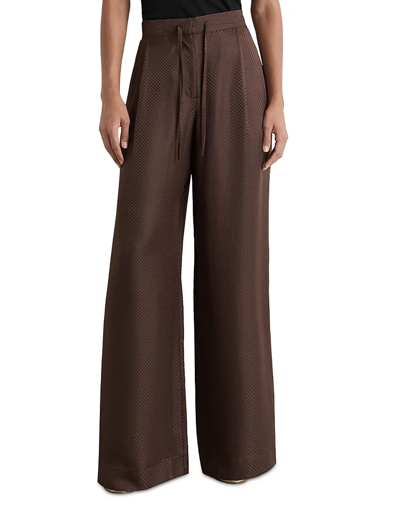Aliana Silk Wide Leg Pants by Reiss