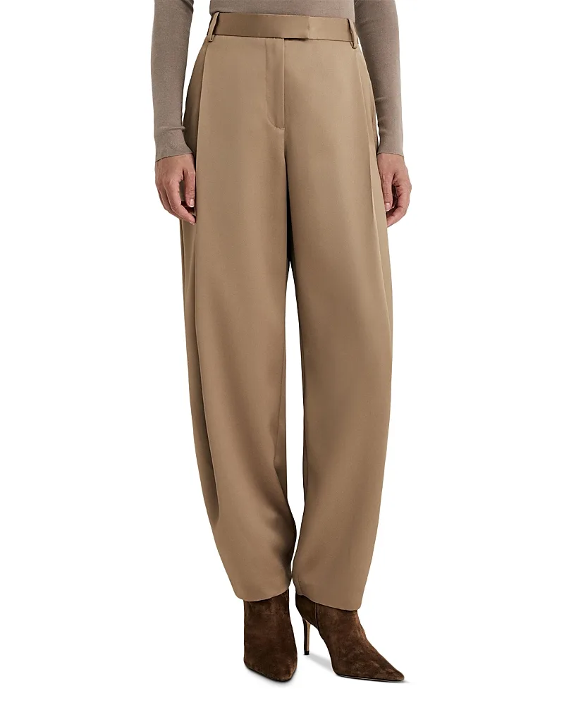 Sierra Satin Barrel Trousers by Reiss