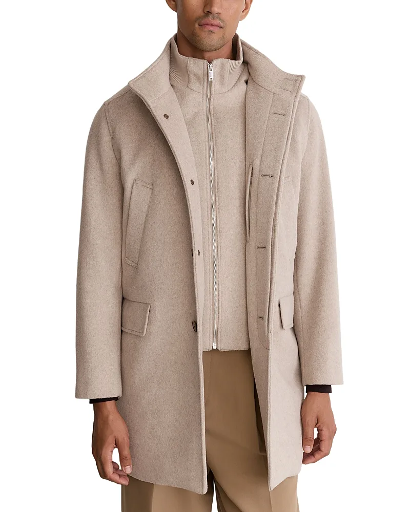 Fossil Funnel Neck Gilet Insert Coat by Reiss