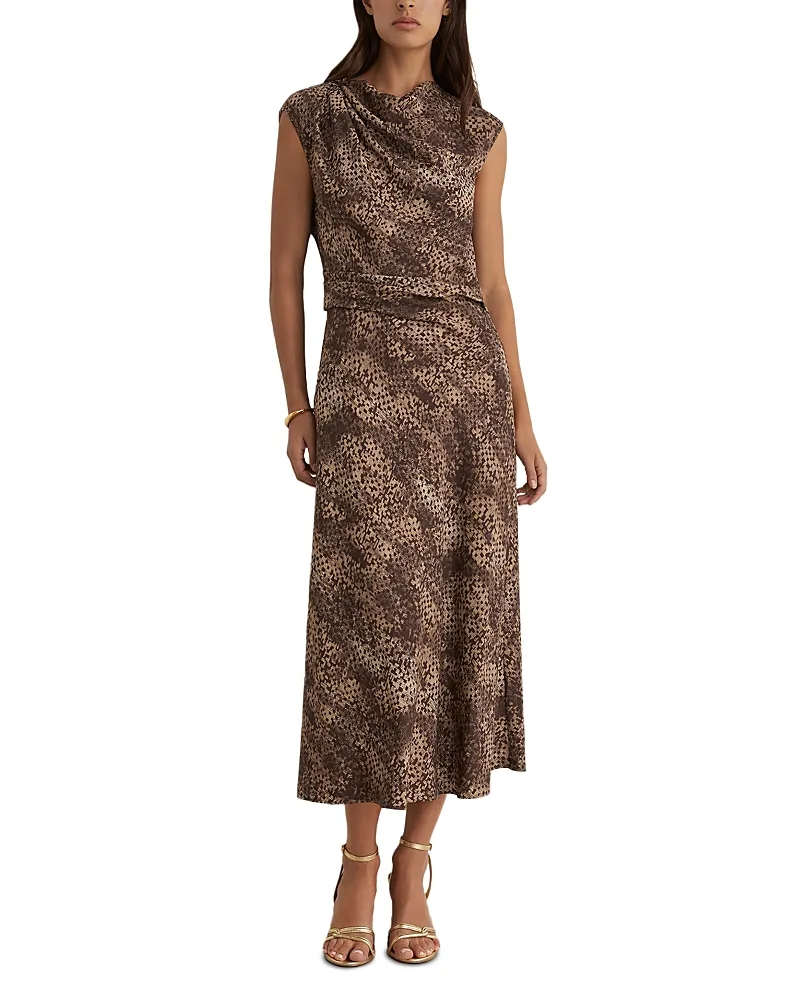 Cowl Neck Midi Dress by Reiss