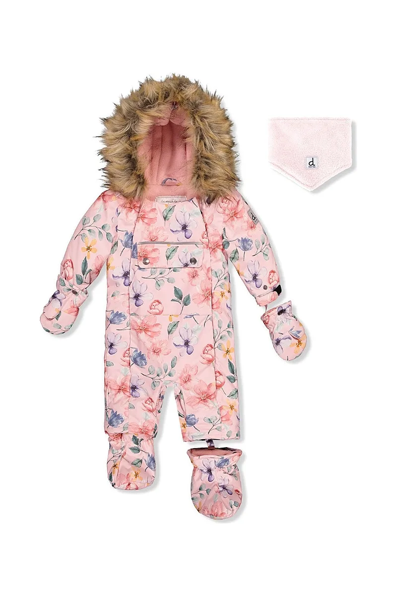 Play Faux Fur Hood Car Seat One Piece Snowsuit by Deux Par Deux