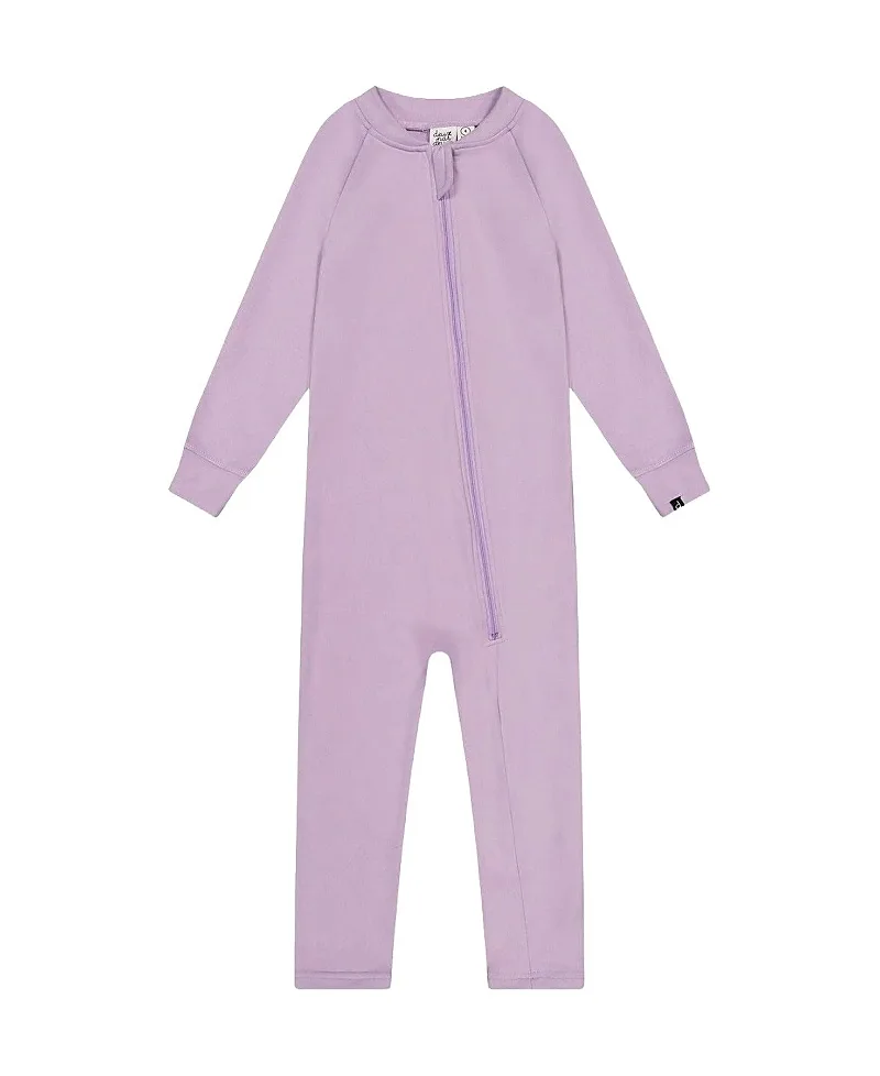One Piece Fleece Asymmetric Zipper Thermal Underwear by Deux Par Deux