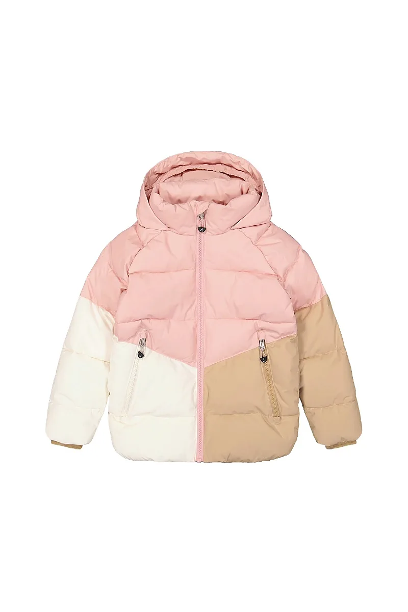 Color Block Hooded Fleece Lined Winter Jacket by Deux Par Deux