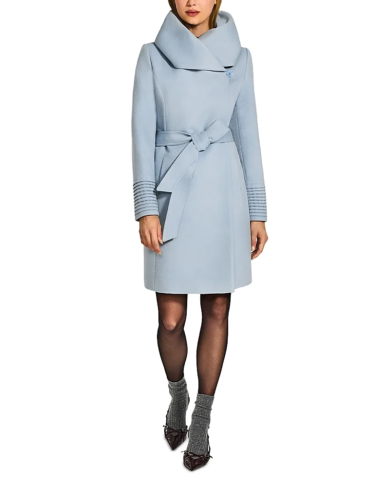 Mid Length Hooded Wrap Coat by Sentaler