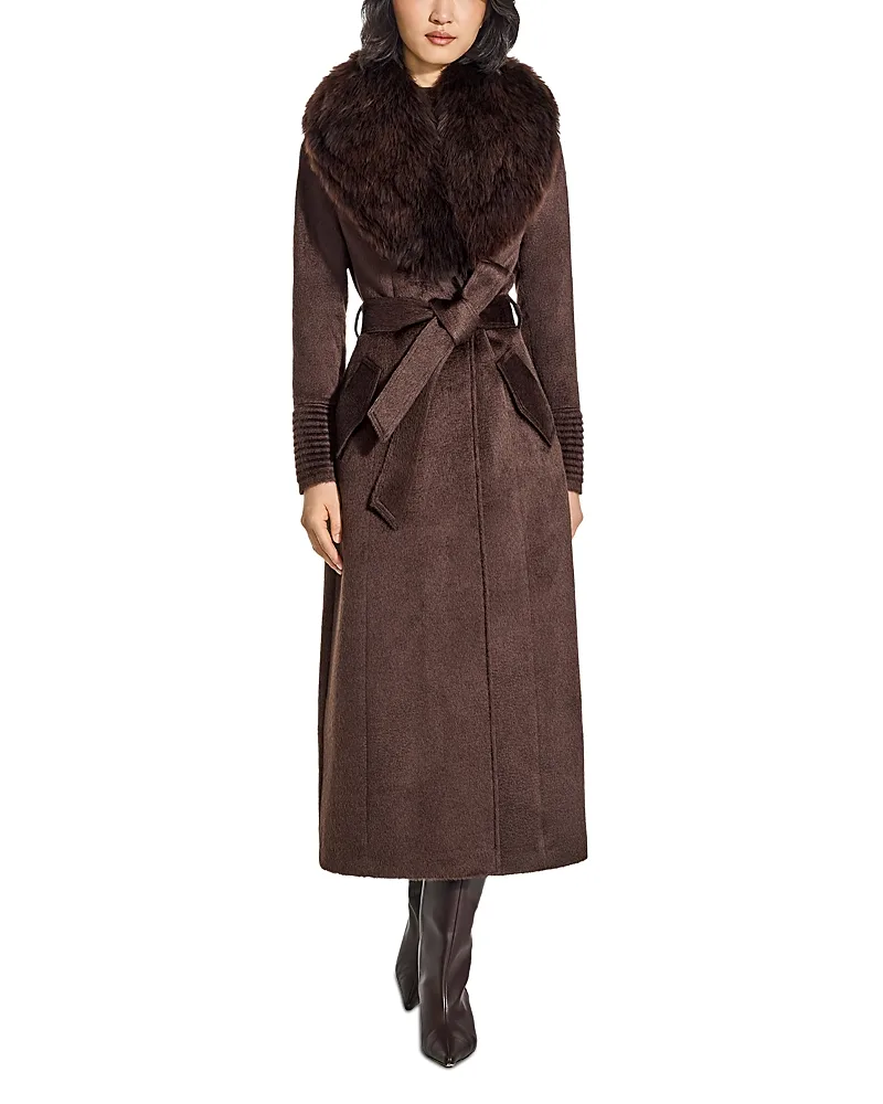 Suri Alpaca Shearling & Wool Maxi Coat by Sentaler