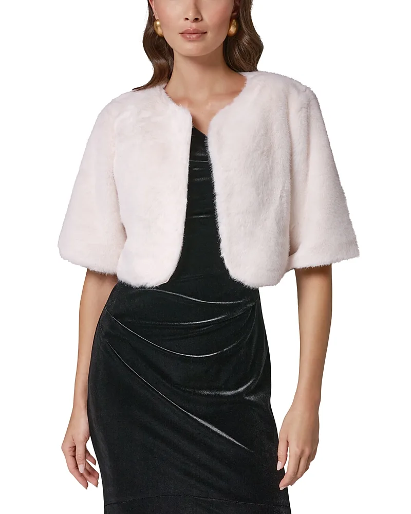 Faux Fur Shrug by Donna Karan New York