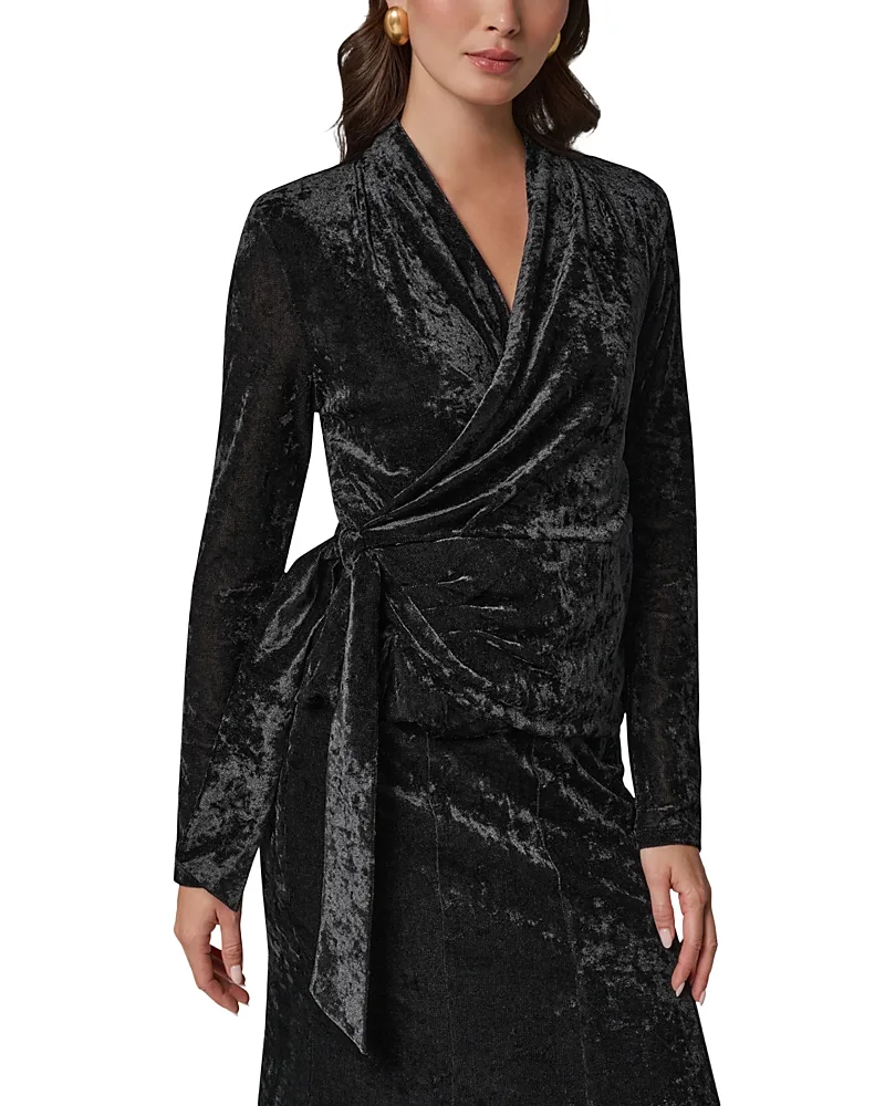 Velvet Wrap Top