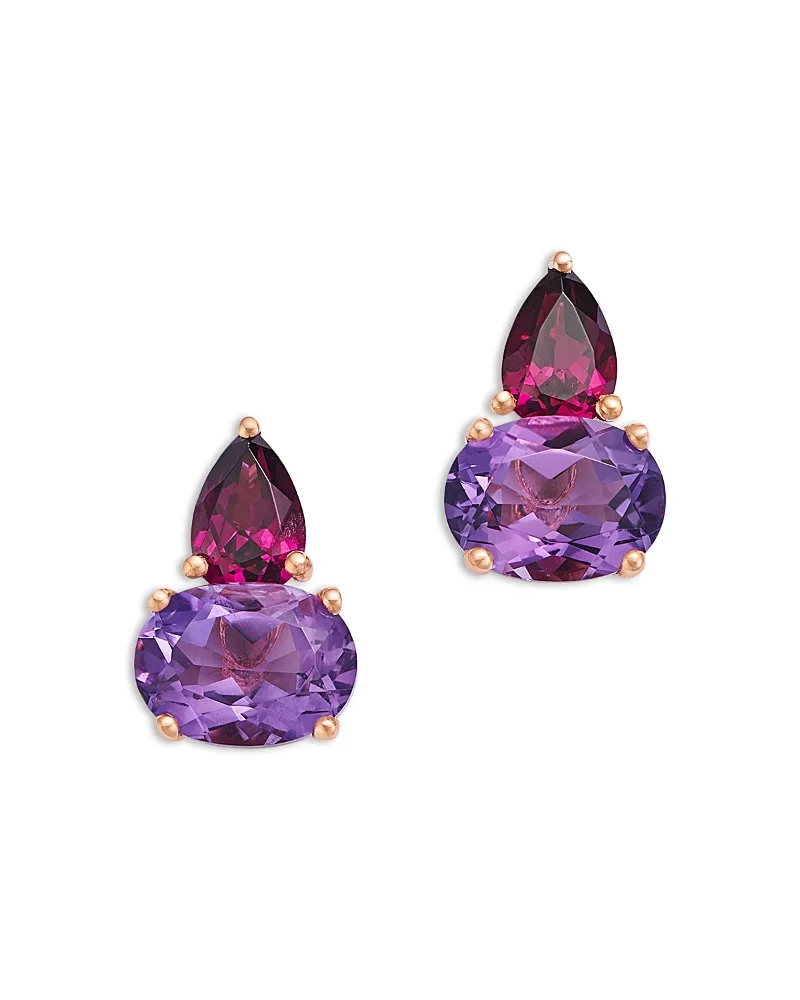 Amethyst Duo Stud Earrings in 14K Rose Gold by Bloomingdales Fine Collection