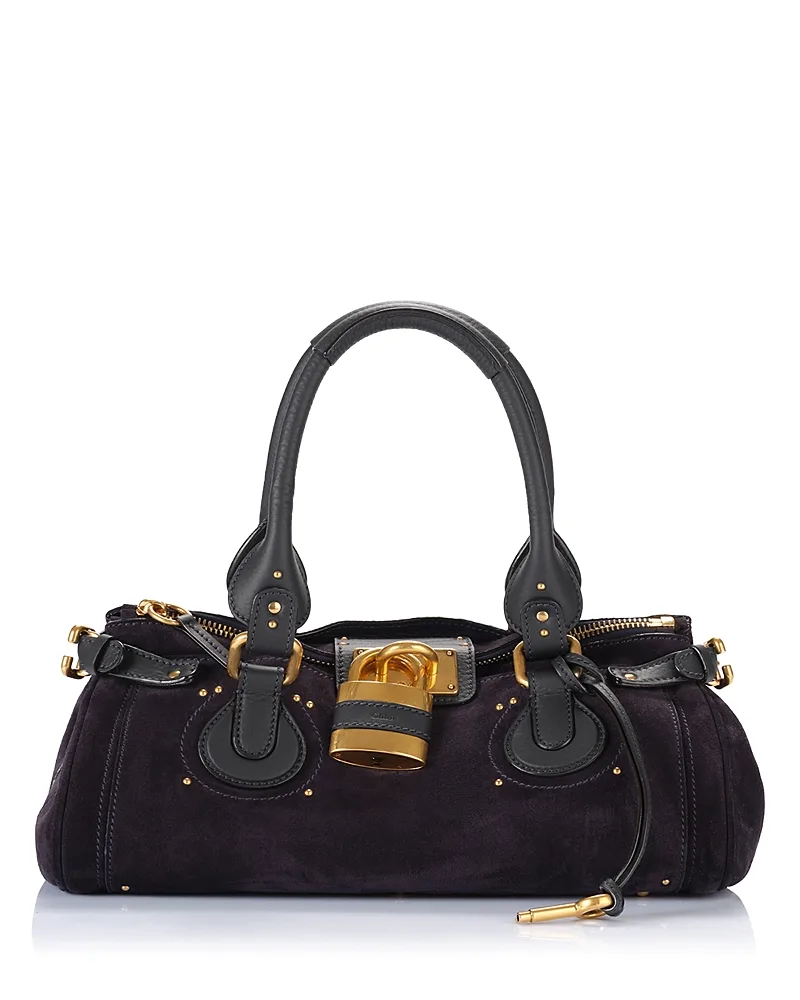 Paddington Shoulder Bag in Suede Calfskin by Chloé