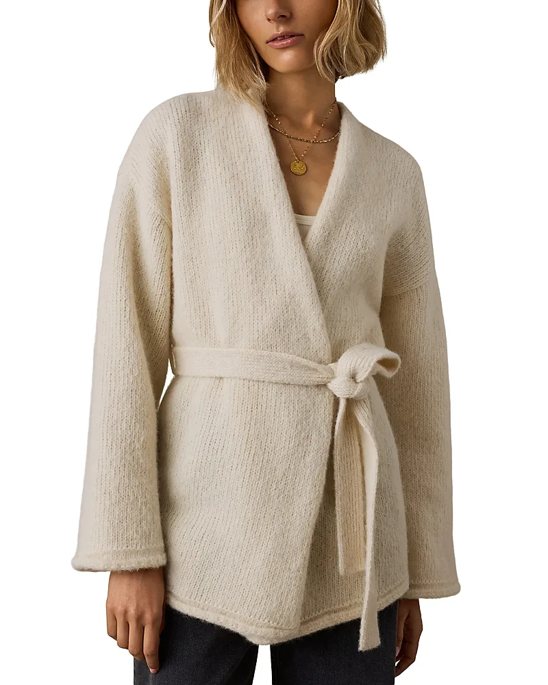 Apres Alpaca & Cotton Wrap Cardigan by Faherty