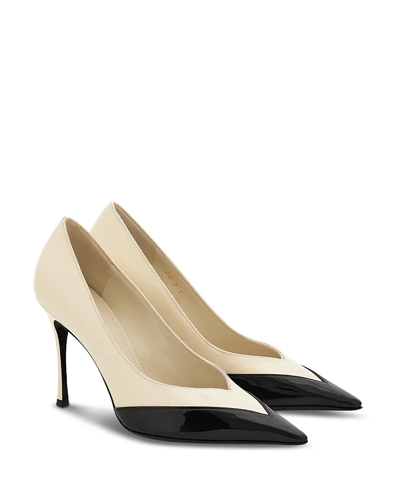 Yasmin Leather Stiletto Pumps by Ferragamo