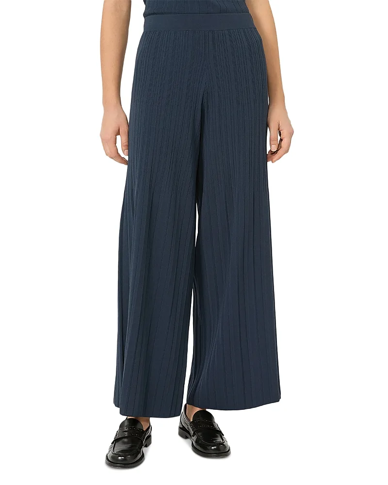 Wkdgarza Navy Ribbed Pants by Max Mara