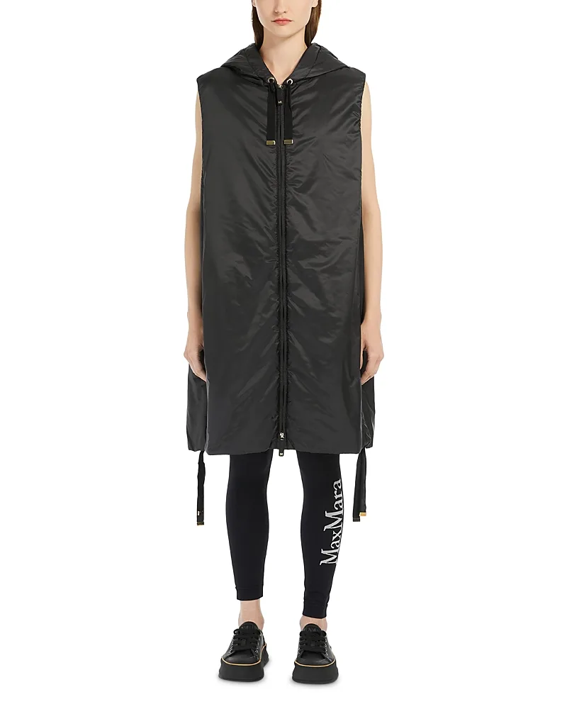 Greengi Water Repellent Long Puffer Vest by Max Mara