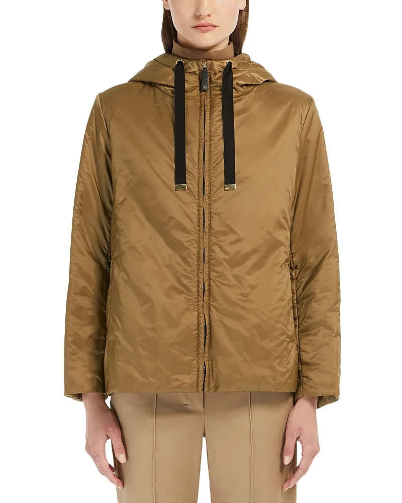 Greenh Water Repellent Hooded Puffer Jacket by Max Mara