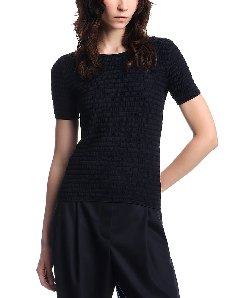 Emporio Armani Smocked Short Sleeve Top by Armani