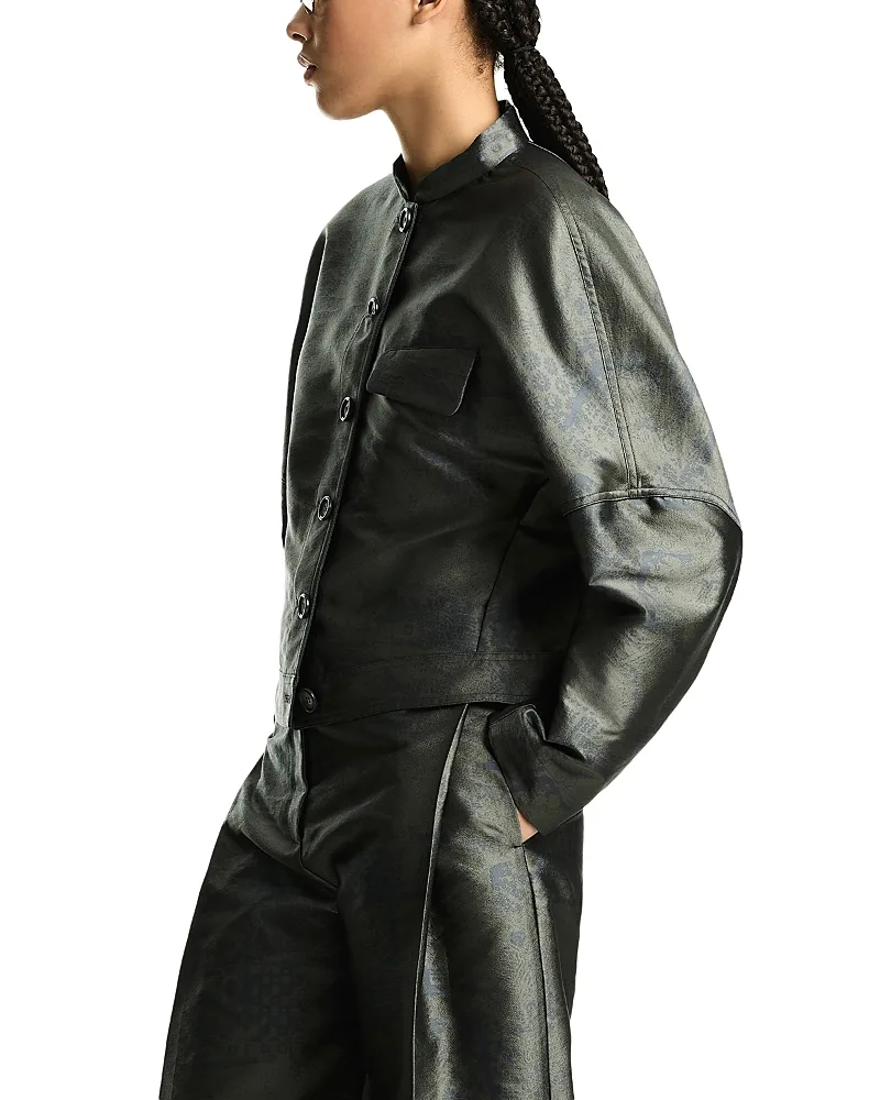 Emporio Armani Landscape Jacquard Bomber Jacket by Armani