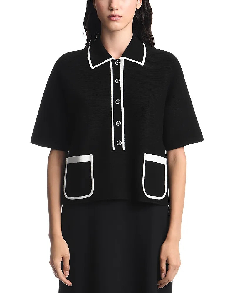 Emporio Armani Short Sleeve Collared Sweater by Armani