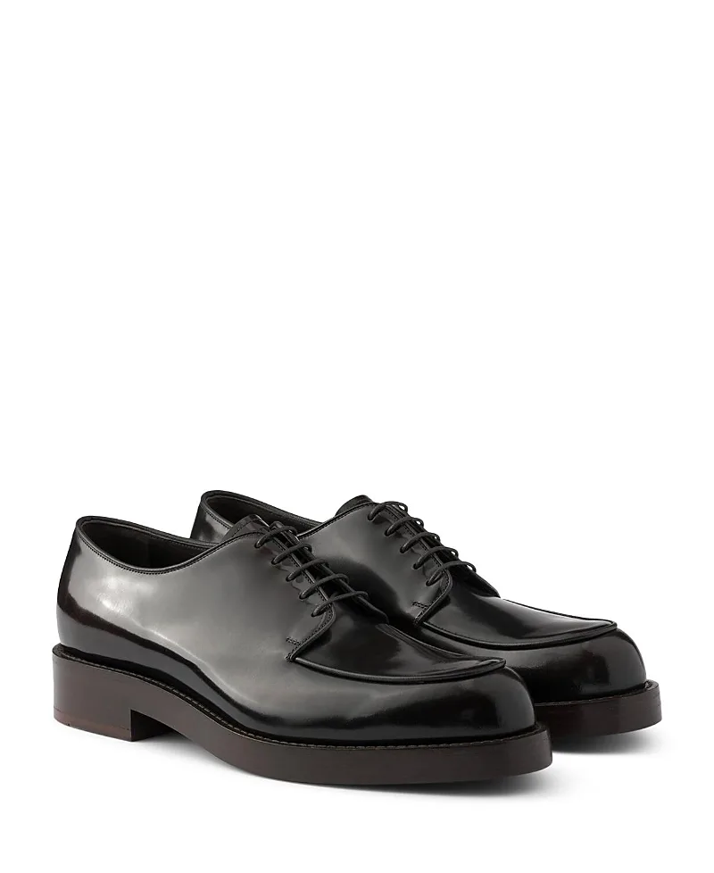 Brushed Leather Derby Shoes