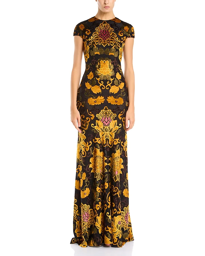Printed Cutout Back Maxi Dress by ETRO