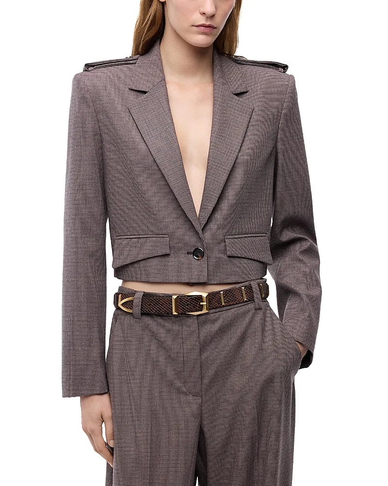 Manna Yarn Dyed Cropped Jacket by Pinko