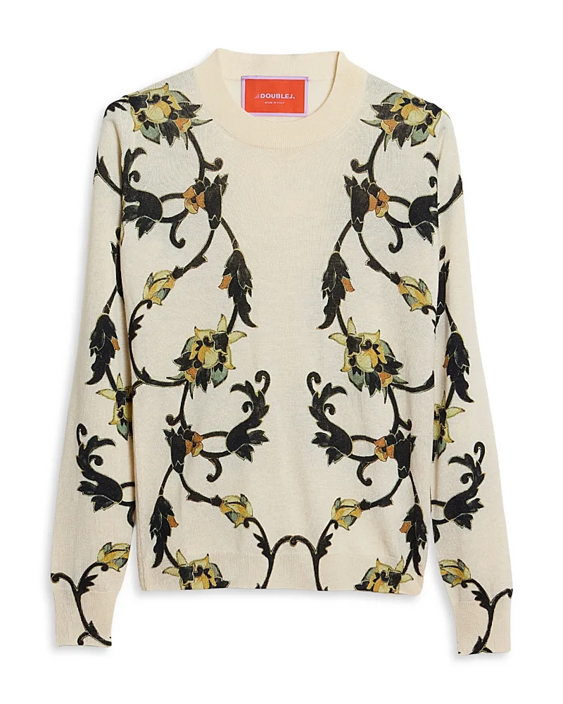 Silk & Cashmere Crewneck Top by La Doublej