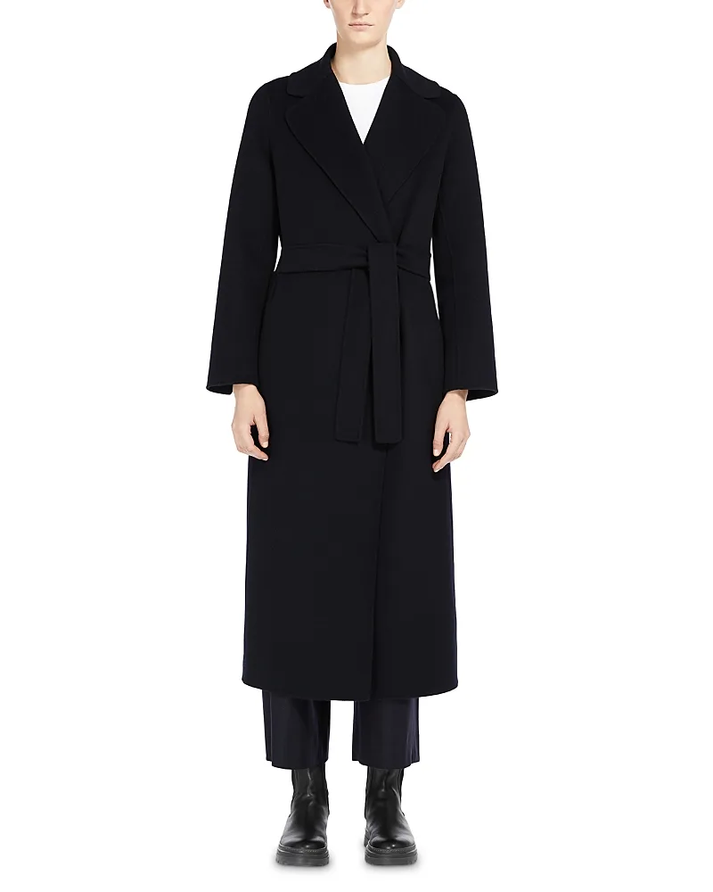 Poldo Wool Belted Wrap Coat by Max Mara