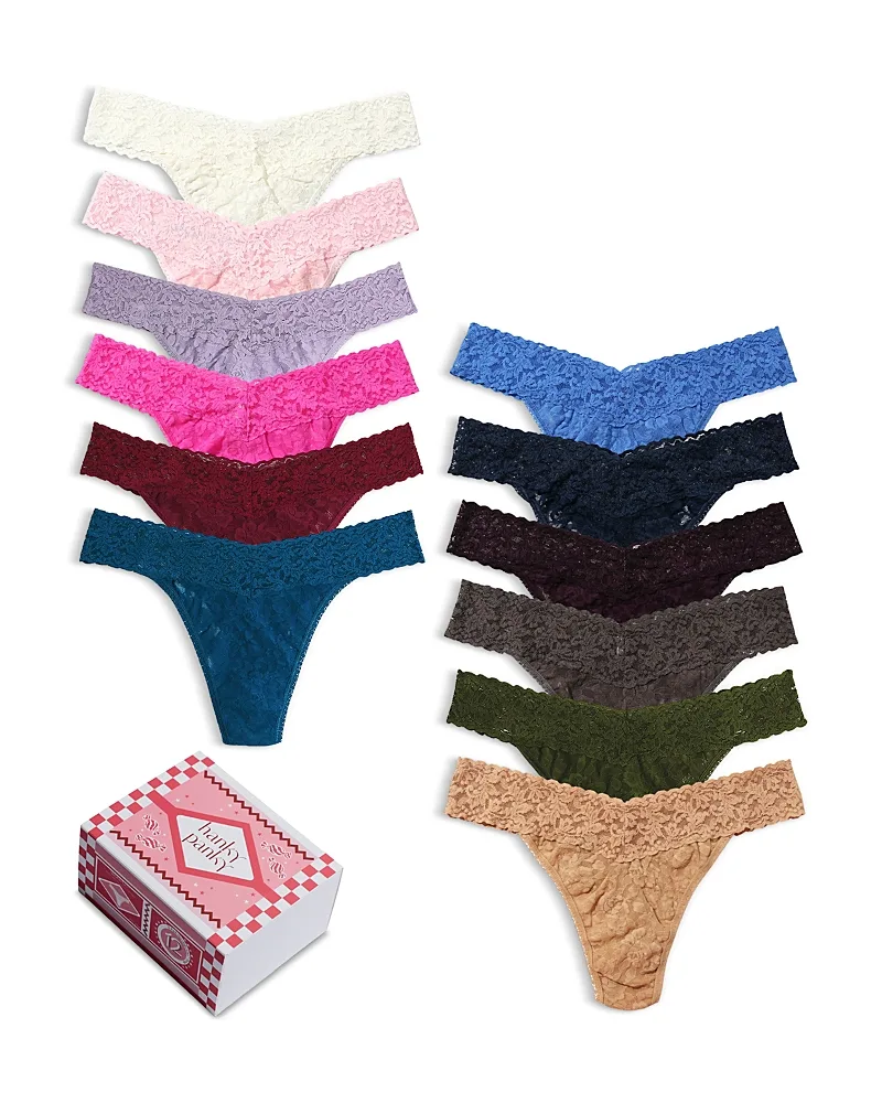 Original Lace Thong Boxed Set, Pack of 12 by Hanky Panky