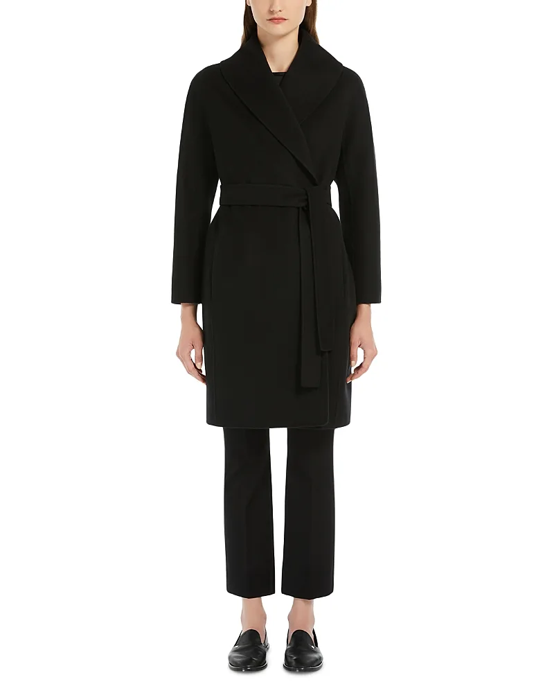 Messi Wool Shawl Collar Robe Coat by Max Mara