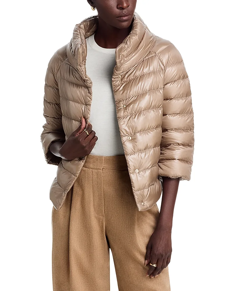 Sofia Iconico Cropped Down Puffer Coat