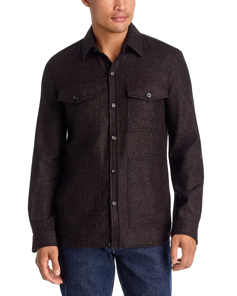 Boucle Four Pocket Overshirt by Isaia