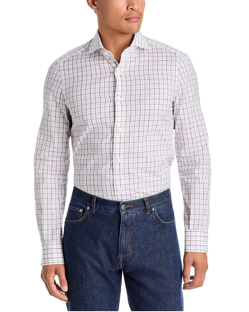 Graph Check Dress Shirt by Isaia