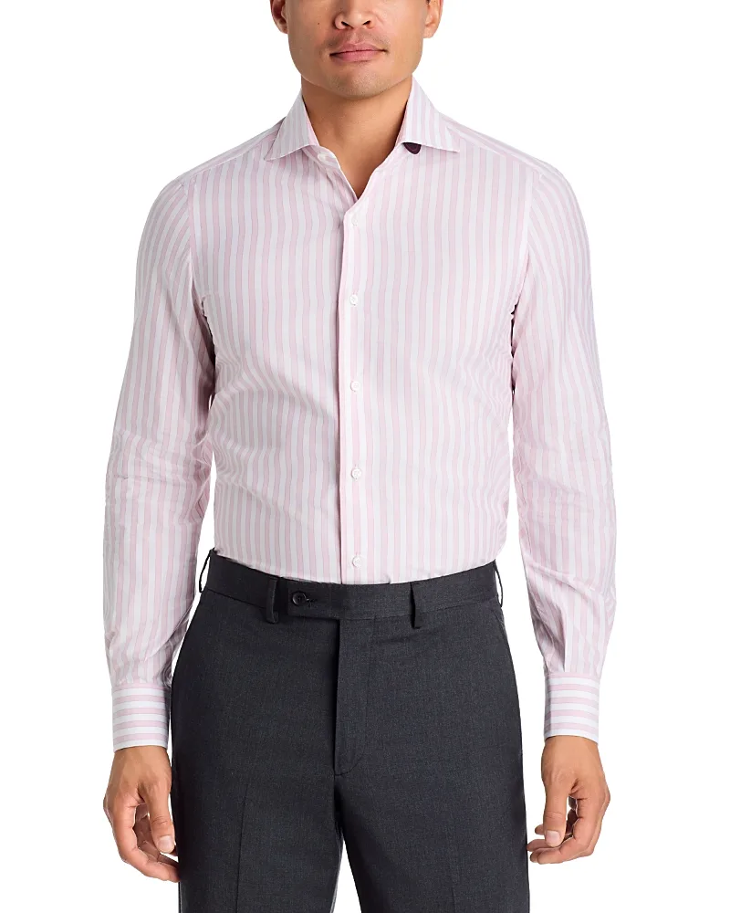 Bar Stripe Dress Shirt by Isaia