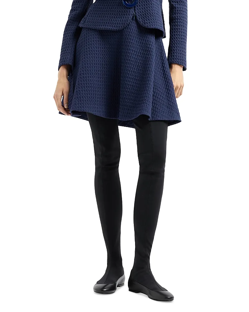Emporio Armani Waffle Effect Knit Flared Skirt by Armani