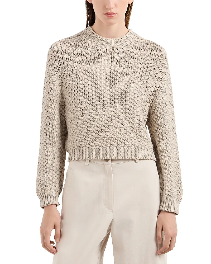 Emporio Armani Seamless Plain Knit Crewneck Sweater