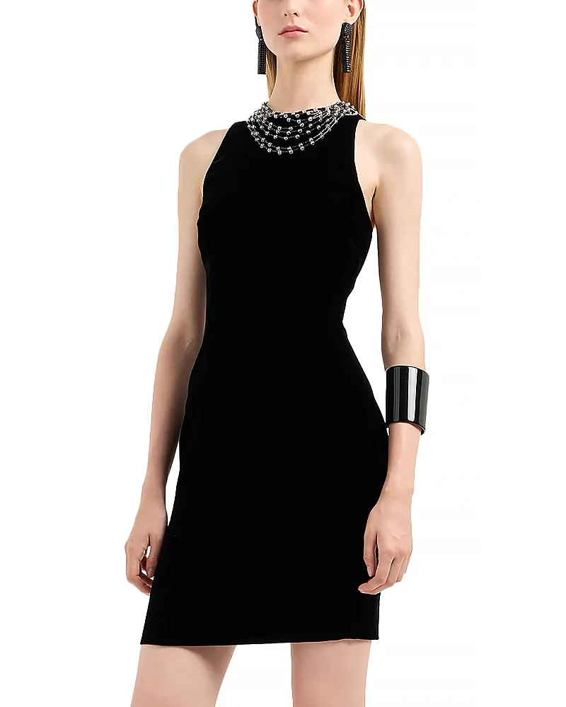 Emporio Armani Velvet Strap Back Dress by Armani