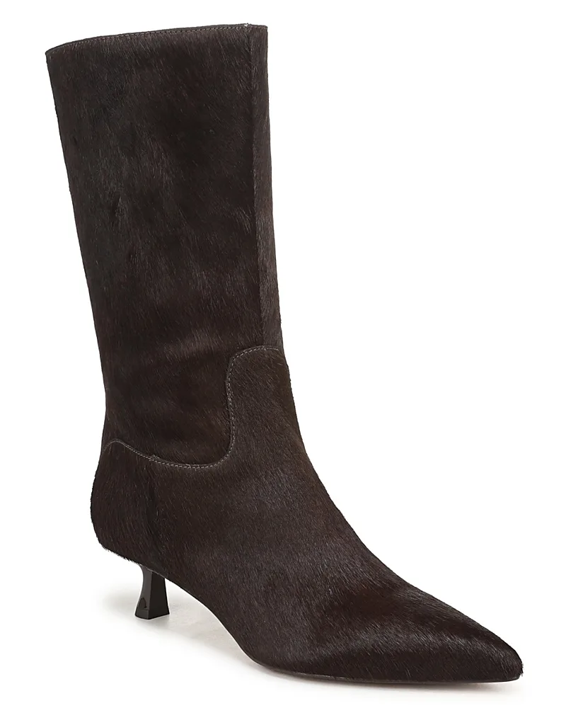 Ramona Calf Hair Kitten Heel Mid Calf Boots by Sam Edelman