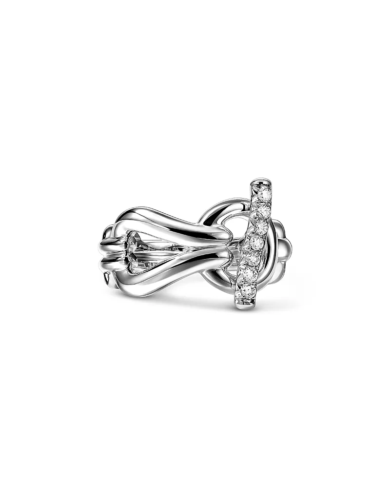 Sterling Silver Surf Diamond Sculptural Ring, 0.17 Tcw by John Hardy